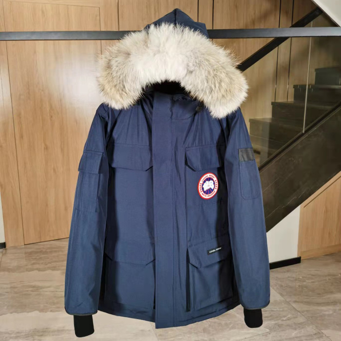 Canada Goose Women's Expedition Parka Fusion Fit White Removable Duck Down Dress  Navy CG-017