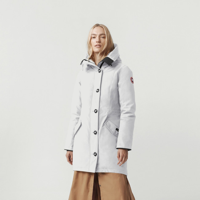 Canada Goose Rossclair Parka Long Removable White Duck Down Dress North Star White CG-033