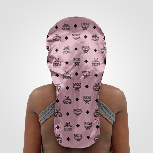 MCM pink designer braid bonnet Instock DX-008