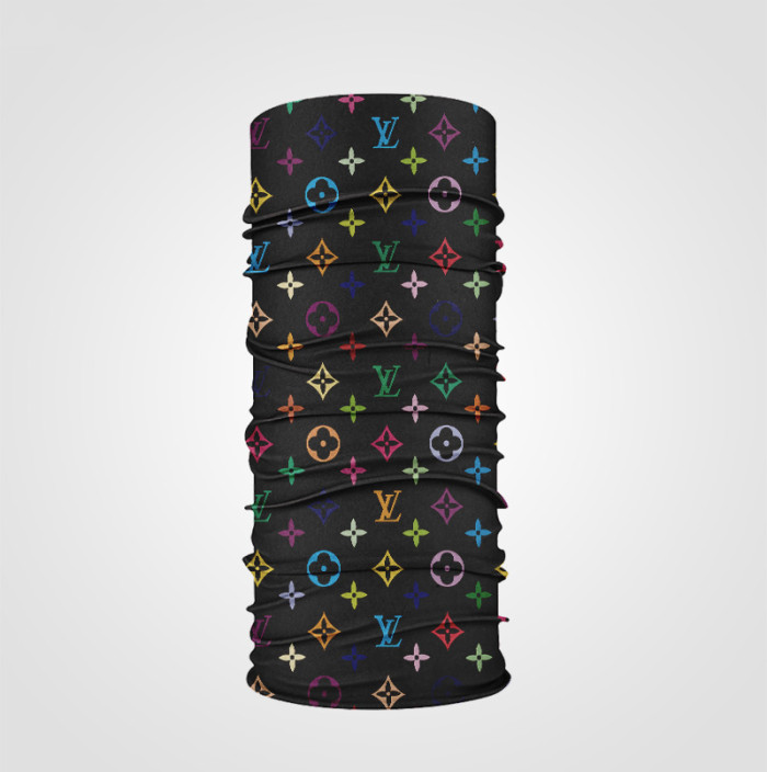 LV Black Colorful Neck Gaiter NG-002