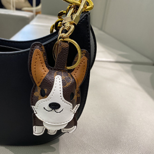 Exclusively for Boutique Cartoon Small Corgi Leather Dog Doll Car Key ring Buckle Pendant BG-013