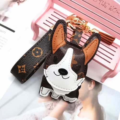 Exclusively for Boutique Cartoon Small Corgi Leather Dog Doll Car Key ring Buckle Pendant BG-013