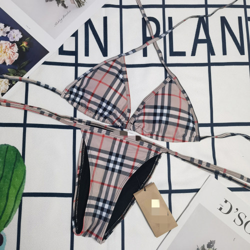 Sex Fashion Vacation Bikini Feminine Bandage Brown 82%Polyester Swimsuit SC-005