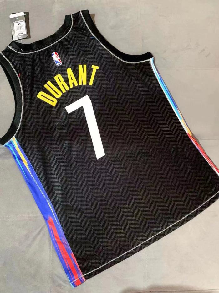 Nets No. 7 2020-2021 Season City Edition Durant Hot Embroidery City Limited Jersey NBA-004