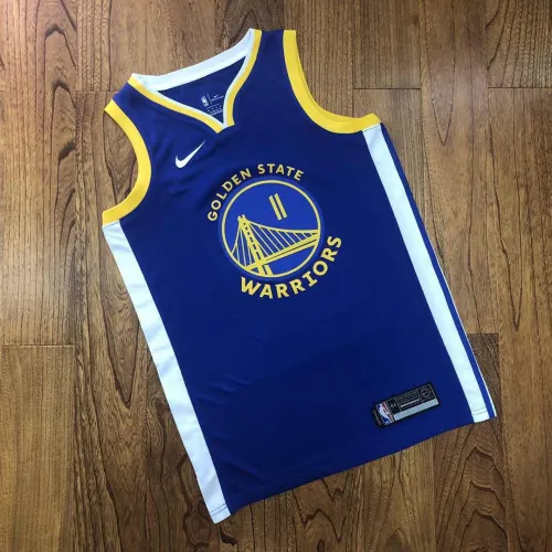 Warriors No. 11 Thompson's New Hot Press Jersey-blue NBA-041