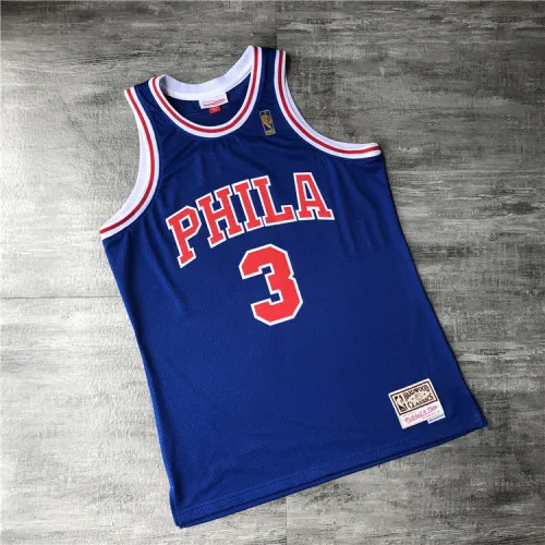 76ers No. 3 Iverson Retro Heat Press Jersey NBA-024
