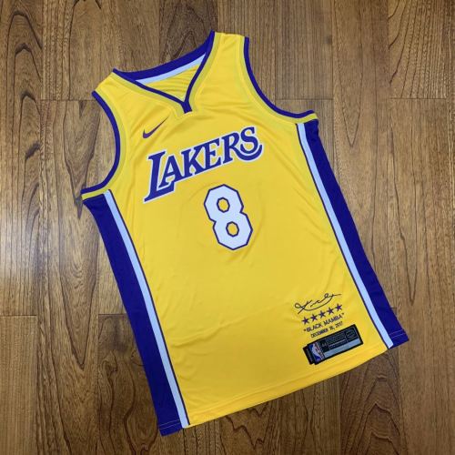 Lakers No. 8 Kobe Retired Version Signed Hot Press Jersey NBA-038