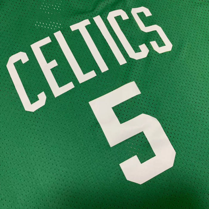 Celtics No. 5 Garnett Retro Mesh Heat Pressing Jersey NBA-021