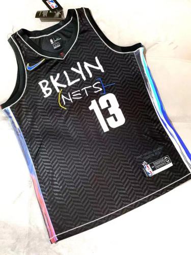 Nets No. 13 2020-2021 Season City Edition Harden Hot Press Embroidery City Limited Jersey NBA-003