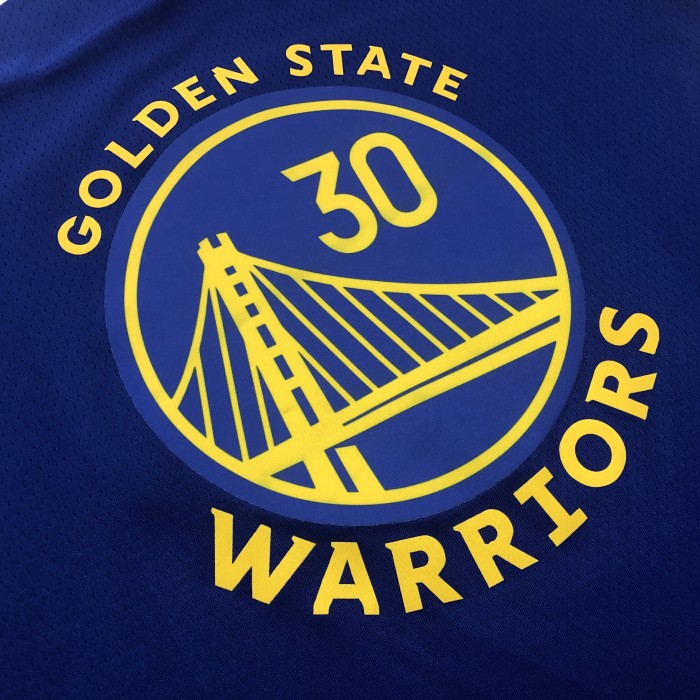Warriors No. 30 Curry's New Hot Press Jersey-blue NBA-031