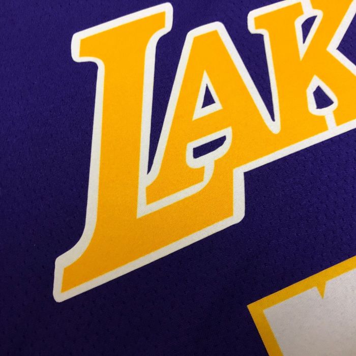 Lakers No. 24 Kobe V-neck Heat Press Jersey Purple NBA-061