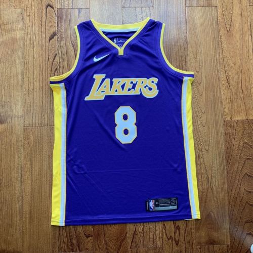 Lakers No. 8 Kobe's 18 Hot Pressed Jersey Purple NBA-043