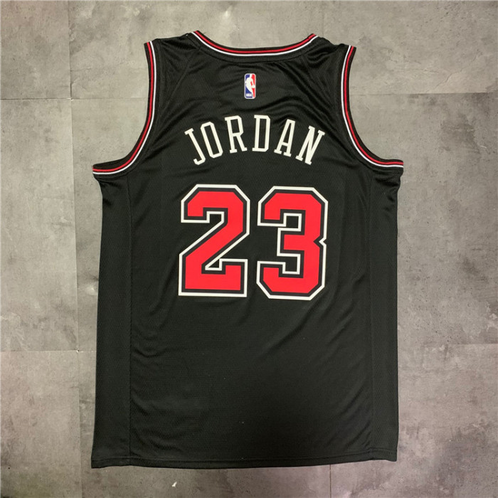 Bulls Jordan No. 23 New Season Hot Press Jersey Black NBA-096