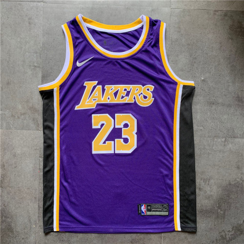 Lakers James No. 23 New Season Hot Pressing Jersey Purple NBA-098