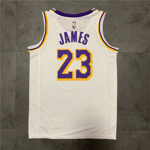 Lakers James No. 23 New Season Hot Press Jersey White NBA-099