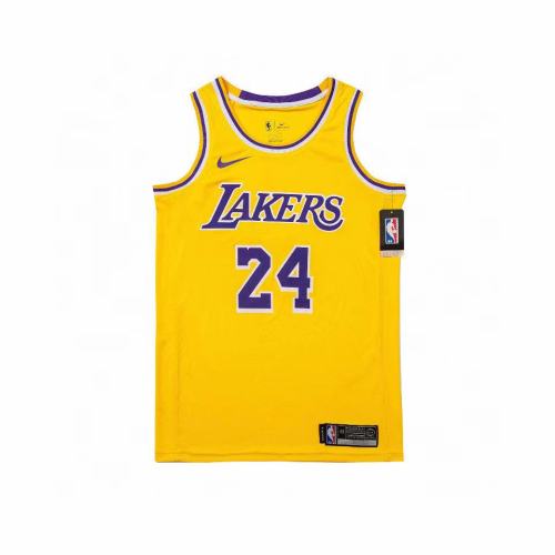 Lakers Kobe No. 24 Hot Pressed Jersey Yellow NBA-091