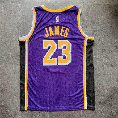 Lakers James No. 23 New Season Hot Pressing Jersey Purple NBA-098
