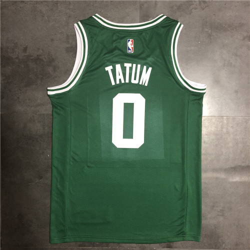 Celtics Tatum No. 0 Hot Pressed Jersey Green NBA-088