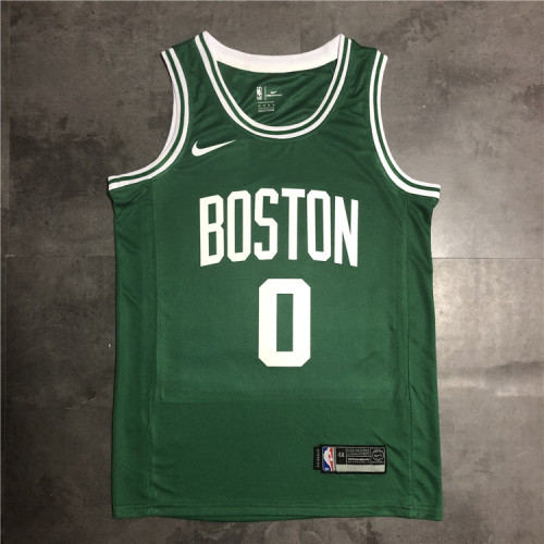 Celtics Tatum No. 0 Hot Pressed Jersey Green NBA-088