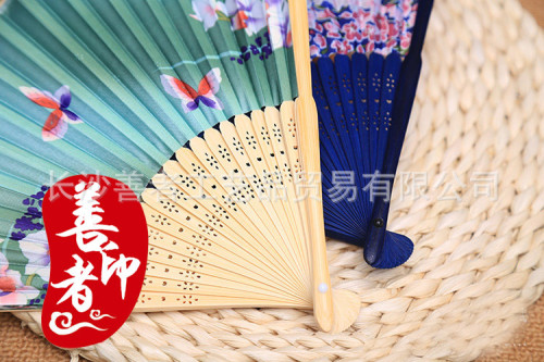 Small Butterfly Cherry Blossom Folding Fan for Wedding HF-002
