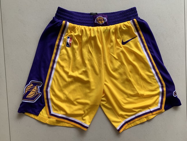Lakers Retro Yellow Pants NBA-169