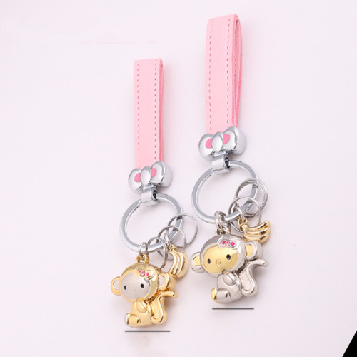 Exclusively For Boutique Zinc Alloy Monkey Couple Keychain Pendant BG-024（Support customized）