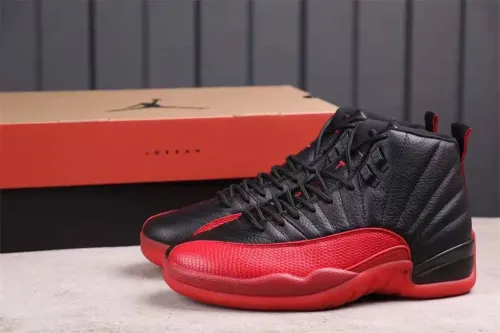 Air Jordan 12 Bred Black and Red Sneakers AJ-035
