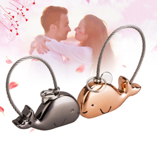 Exclusively For Boutique Zinc Alloy  Cute Whale Couple Keychain Pendant BG-022