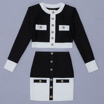 Chanel Style High Quality Fashion Sex Dating Two-piece Women's Suit WS-002