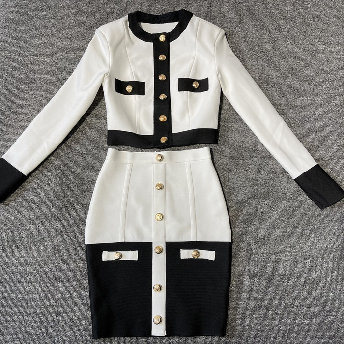 Chanel Style High Quality Fashion Sex Dating Two-piece Women's Suit WS-002