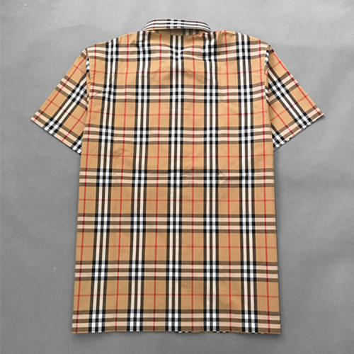 Fendi Design Casual Striped Plaid Unisex Couple Short Sleeve Shirts For Beach FD-001