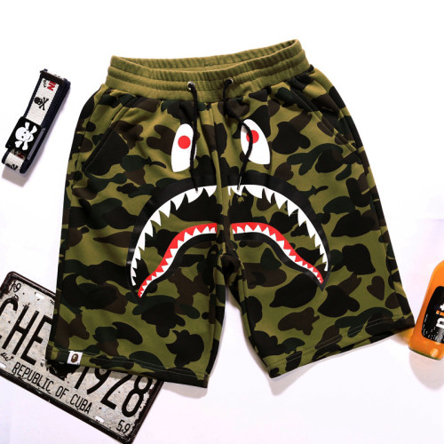 Camouflage Cotton BA  Shark Print Casual Pants Men's Loose Beach Pants SMT-015