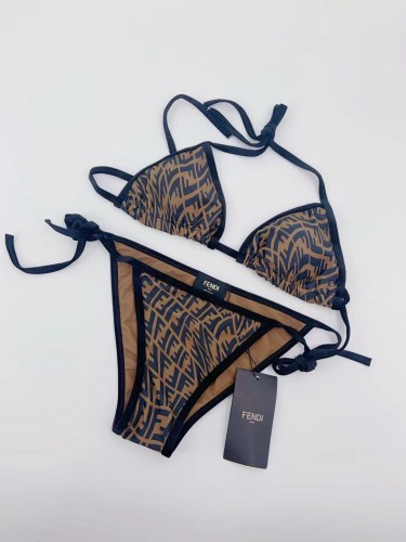 Fendi Sex Fashion Print Vacation Feminine 82%Polyester BIKINI Two-set Swimsuit SC-015