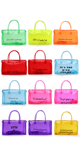 Fashion Candy Color Travel/Swimming Clear Plastic Bag PB-001