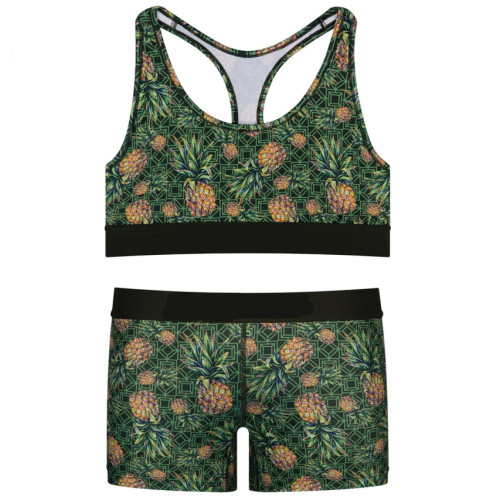 Newest High-quality Green Pineapple Ethika Women's Underwear in stock Bra And Shorty Set WET-002