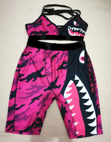 Newest High-quality Rose Shark Ethika Women's Underwear in stock Bra And Mid Pant Set WET-008