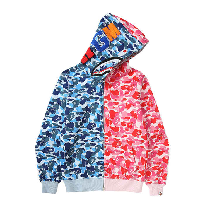 Wholesale Fashion 95% Polyester Bape Shark Hoodie BPH-004