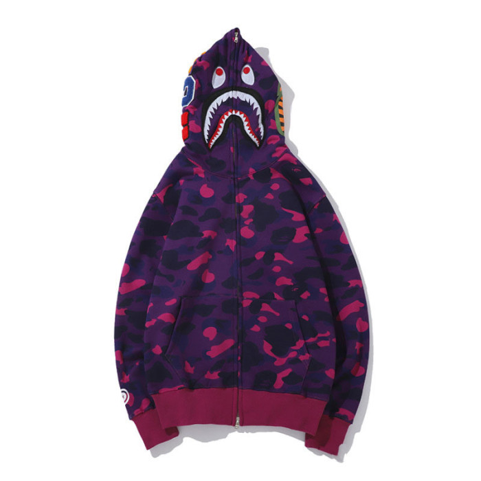 Wholesale Fashion 95% Polyester Bape Shark Hoodie BPH-004