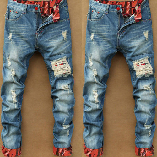 Wholesale Men's Fashion Hole Jeans JA-004