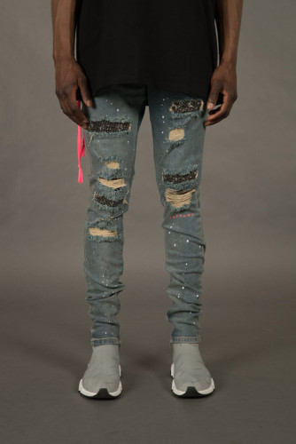 Wholesale Men's Fashion Hole Jeans JA-016