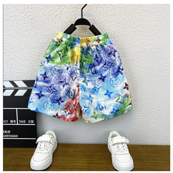 Summer LV Fashion Design For Kid's(3~8 Years old) T-shirt and Short Set LVT-002