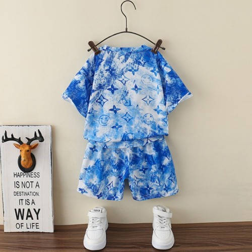 Summer LV Fashion Design For Kid's(3~8 Years old) T-shirt and Short Set LVT-002