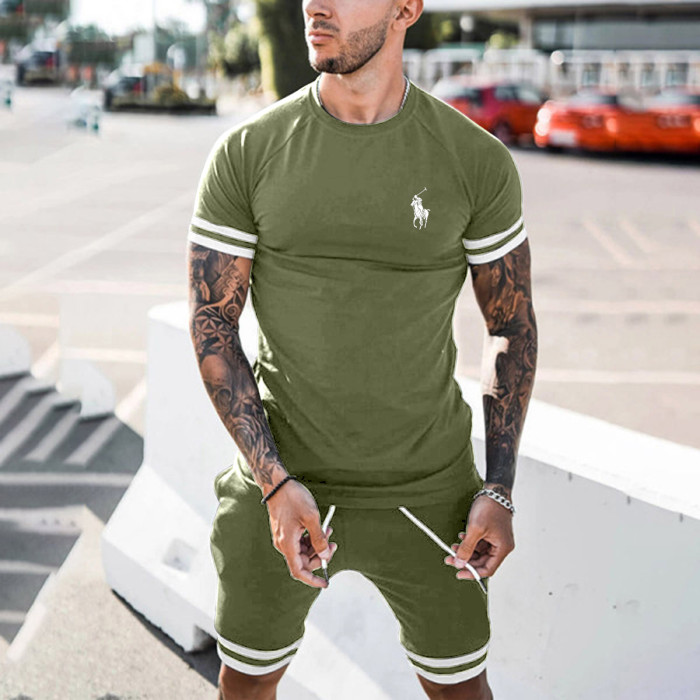 POLO Men’s Crew Neck T-shirt and Shorts Set SPLS-003