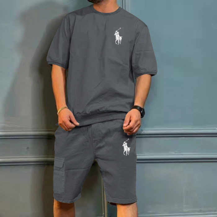 POLO Men’s Crew Neck T-shirt and Shorts Set SPLS-015