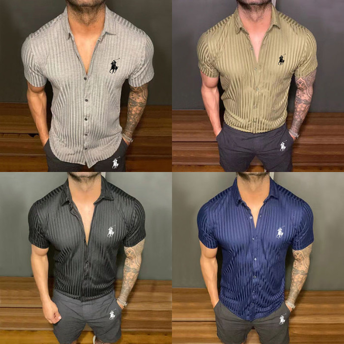 POLO Men’s Short Sleeve Shirt and Shorts Set SPLS-011