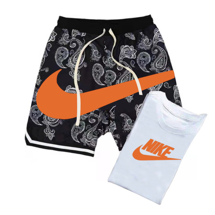 NIKE Men’s Crew Neck T-shirt and Shorts Set SNKS-017