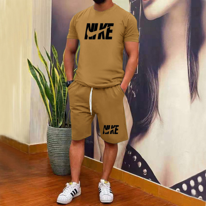 NIKE Men’s Crew Neck T-shirt and Shorts Set SNKS-059