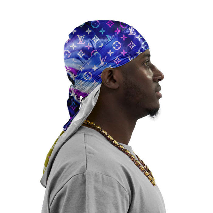 LV Oil spill style designer durag DX-047(make to order,about 7days completed)
