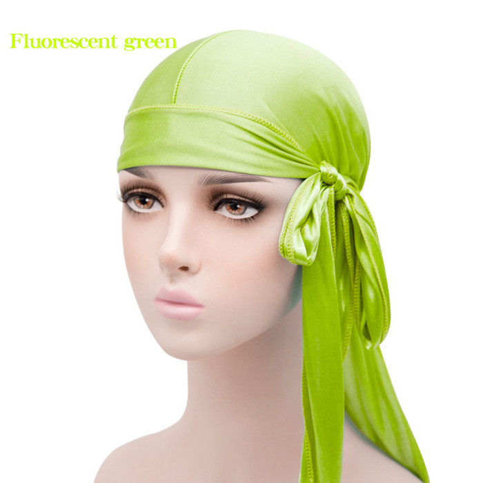 Satin Elastic Simulation Silk Thick Long Tail Silky Durag NDG-21