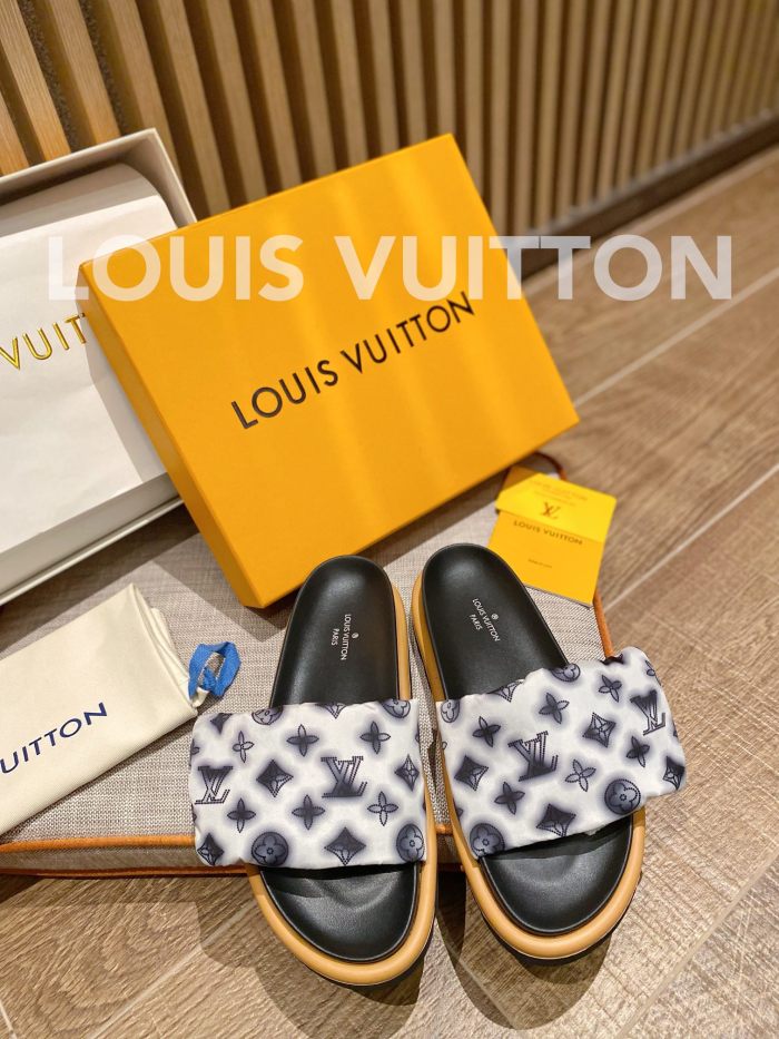 Louis Vuitton Wholesale Velcro Slippers for Women LVSP-010